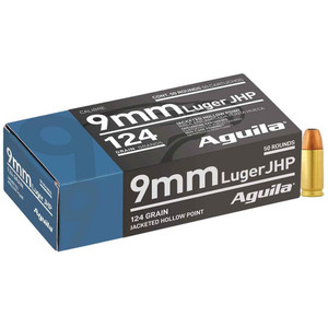 Aguila Pistol 9mm 124 Gr. JHP 50Rnd Handgun Ammo Nexgen Outfitters Aguila Pistol 9mm 124 Gr. JHP 50Rnd Handgun Ammo Nexgen Outfitters