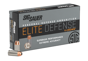SIG Sauer Elite Performance .40 S&W 165 Grain V-Crown Jacketed Hollow Point Projectile 50Rnd Handgun Ammo Nexgen Outfitters SIG Sauer Elite Performance .40 S&W 165 Grain V-Crown Jacketed Hollow Point Projectile 50Rnd Handgun Ammo Nexgen Outfitters