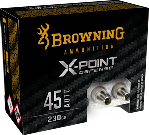 Browning X-Point Defense 45 ACP 230gr X-Point JHP 20Rnd Handgun Ammo Nexgen Outfitters Browning X-Point Defense 45 ACP 230gr X-Point JHP 20Rnd Handgun Ammo Nexgen Outfitters