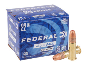 Federal Champion 22LR 36gr Plated Hollow Point 325Rnd Rimfire Ammo Nexgen Outfitters Federal Champion 22LR 36gr Plated Hollow Point 325Rnd Rimfire Ammo Nexgen Outfitters