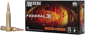 Federal Fusion Tipped 7mm Remington Magnum 175gr Bonded Polymer Tip 20Rnd Rifle Ammo Federal Fusion Tipped 7mm Remington Magnum 175gr Bonded Polymer Tip 20Rnd Rifle Ammo