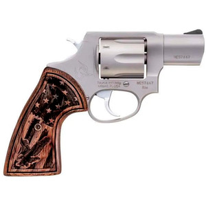 Taurus 856 Small Frame .38 Special +P 6Rnd 2" Engraved USA Flag Walnut Grip Revolver Taurus 856 Small Frame .38 Special +P 6Rnd 2" Engraved USA Flag Walnut Grip Revolver