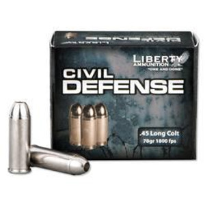 Liberty Ammunition Civil Defense 45 Colt (Long Colt) 78gr Fragmenting Hollow Point Lead Free 20Rnd Handgun Ammo Nexgen Outfitters Liberty Ammunition Civil Defense 45 Colt (Long Colt) 78gr Fragmenting Hollow Point Lead Free 20Rnd Handgun Ammo Nexgen Outfitters