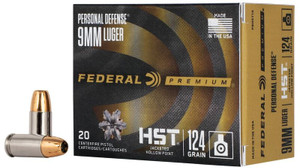 Federal Premium Personal Defense 9mm Luger 124gr Federal HST Jacketed Hollow Point 20Rnd Handgun Ammo Nexgen Outfitters Federal Premium Personal Defense 9mm Luger 124gr Federal HST Jacketed Hollow Point 20Rnd Handgun Ammo Nexgen Outfitters