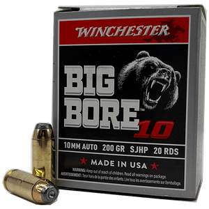 Winchester Big Bore 10mm Auto 200gr Semi-Jacket Hollow Point 20Rnd Handgun Ammo Nexgen Outfitters Winchester Big Bore 10mm Auto 200gr Semi-Jacket Hollow Point 20Rnd Handgun Ammo Nexgen Outfitters