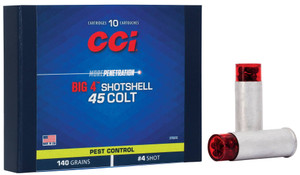 CCI Big 4 Shotshell 45 Colt (Long Colt) 140gr Lead Shot 10Rnd Handgun Ammo Nexgen Outfitters CCI Big 4 Shotshell 45 Colt (Long Colt) 140gr Lead Shot 10Rnd Handgun Ammo Nexgen Outfitters