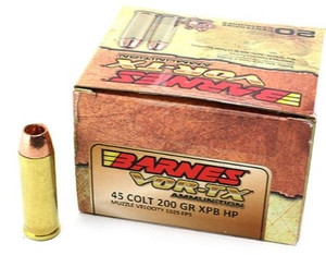 Barnes VOR-TX 45 Colt (Long Colt) 200gr XPB Solid Hollow Point Lead Free 20Rnd Handgun Ammo Nexgen Outfitters Barnes VOR-TX 45 Colt (Long Colt) 200gr XPB Solid Hollow Point Lead Free 20Rnd Handgun Ammo Nexgen Outfitters