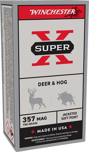 Winchester Super X 357 Magnum 158gr Jacketed Soft Point 50Rnd Handgun Ammo Nexgen Outfitters Winchester Super X 357 Magnum 158gr Jacketed Soft Point 50Rnd Handgun Ammo Nexgen Outfitters