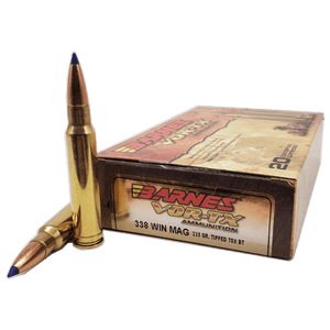 Barnes VOR-TX 338 Winchester Magnum 225gr Tipped Triple-Shock X Polymer Tip Lead Free 20Rnd Rifle Ammo Nexgen Outfitters Barnes VOR-TX 338 Winchester Magnum 225gr Tipped Triple-Shock X Polymer Tip Lead Free 20Rnd Rifle Ammo Nexgen Outfitters