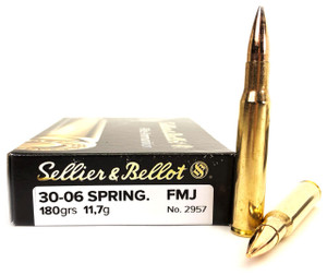Sellier & Bellot 30-06 Springfield 180gr FMJ 20Rnd Rifle Ammo Nexgen Outfitters Sellier & Bellot 30-06 Springfield 180gr FMJ 20Rnd Rifle Ammo Nexgen Outfitters