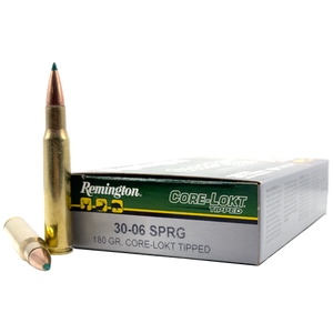 Remington Core-Lokt Tipped 30-06 Springfield 180gr Polymer Tip 20Rnd Rifle Ammo Nexgen Outfitters Remington Core-Lokt Tipped 30-06 Springfield 180gr Polymer Tip 20Rnd Rifle Ammo Nexgen Outfitters