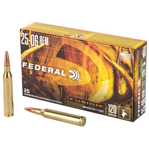 Federal Fusion 25-06 Remington 120gr Bonded Round Nose 20Rnd Rifle Ammo Nexgen Outfitters Federal Fusion 25-06 Remington 120gr Bonded Round Nose 20Rnd Rifle Ammo Nexgen Outfitters