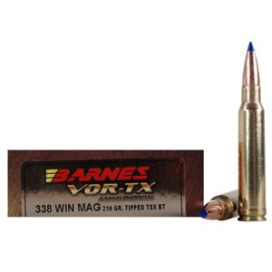 Barnes VOR-TX 338 Winchester Magnum 210gr Tipped Triple-Shock X Polymer Tip Lead Free 20Rnd Rifle Ammo Barnes VOR-TX 338 Winchester Magnum 210gr Tipped Triple-Shock X Polymer Tip Lead Free 20Rnd Rifle Ammo