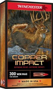 Winchester Copper Impact 300 Winchester Magnum 150gr Copper Impact Polymer Tip Lead Free 20Rnd Rifle Ammo Nexgen Outfitters Winchester Copper Impact 300 Winchester Magnum 150gr Copper Impact Polymer Tip Lead Free 20Rnd Rifle Ammo Nexgen Outfitters