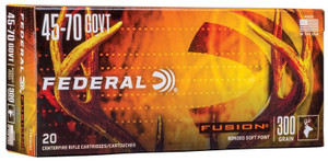 Federal Fusion 45-70 Government 300gr Bonded Jacketed Soft Point 20Rnd Rifle Ammo Nexgen Outfitters Federal Fusion 45-70 Government 300gr Bonded Jacketed Soft Point 20Rnd Rifle Ammo Nexgen Outfitters