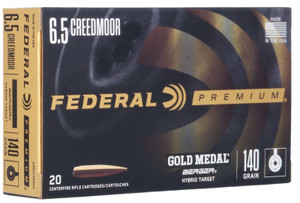 Federal Premium Gold Medal 6.5 Creedmoor 140gr Berger Hybrid Target Jacketed Hollow Point 20Rnd Rifle Ammo Nexgen Outfitters Federal Premium Gold Medal 6.5 Creedmoor 140gr Berger Hybrid Target Jacketed Hollow Point 20Rnd Rifle Ammo Nexgen Outfitters