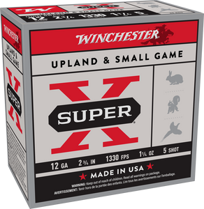 Winchester Super-X High Brass Game 12 Gauge 2.75" 1-1/4 oz #5 25Rnd Shotgun Ammo Nexgen Outfitters Winchester Super-X High Brass Game 12 Gauge 2.75" 1-1/4 oz #5 25Rnd Shotgun Ammo Nexgen Outfitters