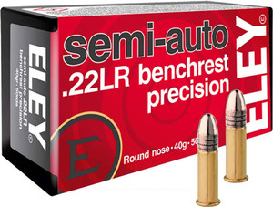Eley Semi-Auto Benchrest Precision 22LR 40gr Round Nose 50Rnd Rimfire Ammo Nexgen Outfitters Eley Semi-Auto Benchrest Precision 22LR 40gr Round Nose 50Rnd Rimfire Ammo Nexgen Outfitters