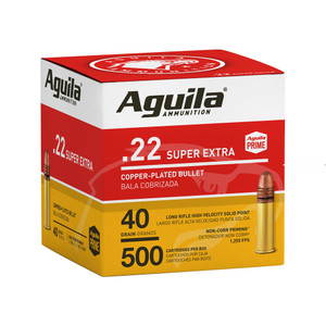 Aguila Super Extra High Velocity 22LR 40gr Plated Round Nose Disc 500Rnd Rimfire Ammo Nexgen Outfitters Aguila Super Extra High Velocity 22LR 40gr Plated Round Nose Disc 500Rnd Rimfire Ammo Nexgen Outfitters