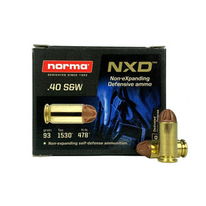 Norma NXD 40 S&W 93gr Fluted Lead Free 20Rnd Handgun Ammo Nexgen Outfitters Norma NXD 40 S&W 93gr Fluted Lead Free 20Rnd Handgun Ammo Nexgen Outfitters