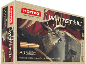 Norma Whitetail 6.5x55mm Swedish Mauser 156gr Jacketed Soft Point 20Rnd Rifle Ammo Norma Whitetail 6.5x55mm Swedish Mauser 156gr Jacketed Soft Point 20Rnd Rifle Ammo