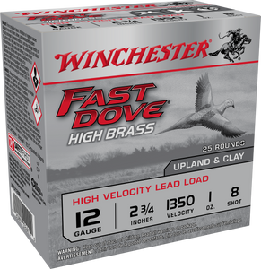 Winchester Fast Dove High Brass 12 Gauge 2.75" 1oz #8 25Rnd Shotgun Ammo Nexgen Outfitters Winchester Fast Dove High Brass 12 Gauge 2.75" 1oz #8 25Rnd Shotgun Ammo Nexgen Outfitters