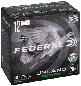 Federal Upland Steel 12 Gauge 2.75" 1oz #6 25Rnd Steel Shotgun Ammo Nexgen Outfitters Federal Upland Steel 12 Gauge 2.75" 1oz #6 25Rnd Steel Shotgun Ammo Nexgen Outfitters