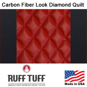 Ruff Tuff Carbon Fiber Look Diamond Quilt Inserts With Carbon Fiber Look Trim Seat Covers Ruff Tuff Carbon Fiber Look Diamond Quilt Inserts With Carbon Fiber Look Trim Seat Covers