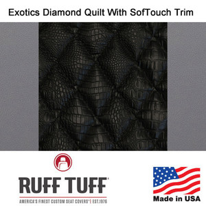 Ruff Tuff Exotic Animal Skin Look Diamond Quilt Insert With Camo Trim Seat Covers Ruff Tuff Exotic Animal Skin Look Diamond Quilt Insert With Camo Trim Seat Covers