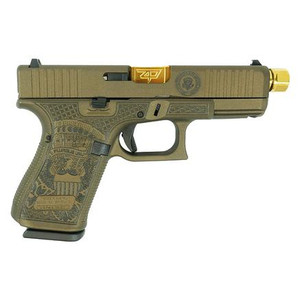 Glock 19 Gen 5 Custom "Trump" 9mm Luger 4.6" 15Rnd Semi-Auto Compact Handgun Glock 19 Gen 5 Custom "Trump" 9mm Luger 4.6" 15Rnd Semi-Auto Compact Handgun