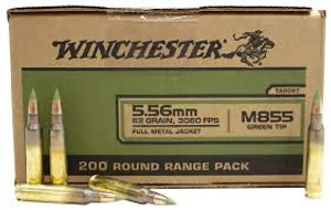 Winchester WM855200 USA M855 Green Tip 5.56x45mm NATO 62gr FMJ 200Rnd Rifle Ammo Nexgen Outfitters Winchester WM855200 USA M855 Green Tip 5.56x45mm NATO 62gr FMJ 200Rnd Rifle Ammo Nexgen Outfitters