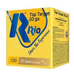 RIO Top Target 20 Gauge 2-3/4" #8 Lead Shot 7/8oz 25Rnd Shotgun Ammo