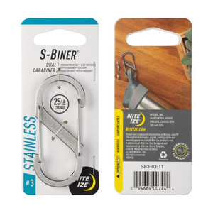 Nite Ize S-Biner #3 Stainless Nexgen Outfitters Nite Ize S-Biner #3 Stainless Nexgen Outfitters