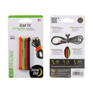 Nite Ize Gear Tie 3"-Assorted Nexgen Outfitters Nite Ize Gear Tie 3"-Assorted Nexgen Outfitters