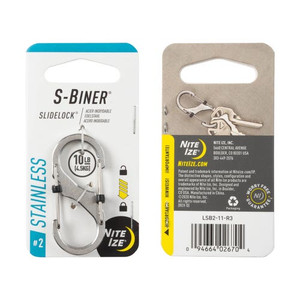 Nite Ize Slidelock Steel S-Biner #2 SS Nexgen Outfitters Nite Ize Slidelock Steel S-Biner #2 SS Nexgen Outfitters
