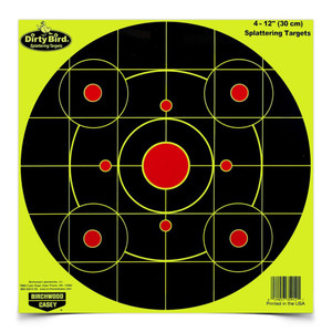 BHBC 35925 Birchwood Casey Dirty Bird Chartreuse Bull's-Eye - 12" (Per 25) Nexgen Outfitters BHBC 35925 Birchwood Casey Dirty Bird Chartreuse Bull's-Eye - 12" (Per 25) Nexgen Outfitters