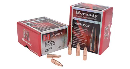 Hornady InterLock .338 Cal 225 gr Spire Point Bullets -100cnt Nexgen Outfitters