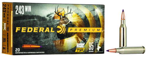 Federal Premium .243 Winchester 95gr Nosler Ballistic Tip 20Rnd Rifle Ammunition Nexgen Outfitters