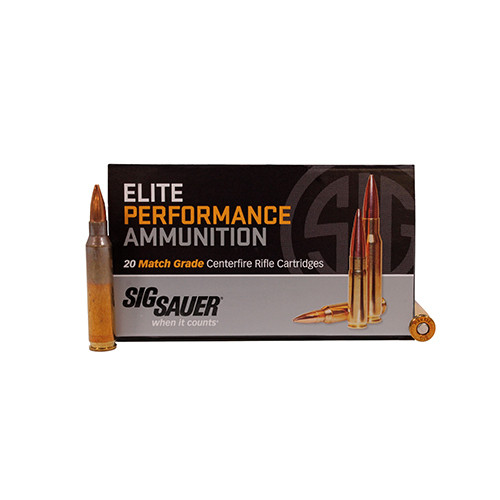 SH21244 Sig Sauer Elite Match Grade .223 Remington 77gr Open Tip Match 20Rnd Rifle Ammunition Nexgen Outfitters