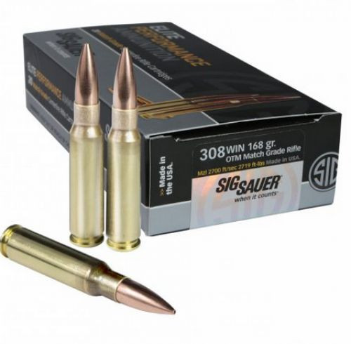 Sig Sauer Elite Match Grade .308 Winchester 168gr Open Tip Match 20Rnd Rifle Ammunition Nexgen Outfitters