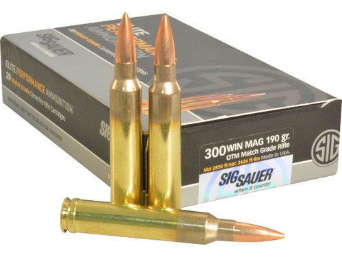 Sig Sauer Elite Match Grade .300 Winchester Magnum 190gr Open Tip Match 20Rnd Rifle Ammunition Nexgen Outfitters