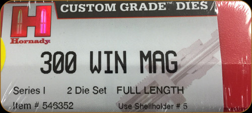 Hornady Custom Grade 546352 2pc Die Set-.300 Winchester Magnum Nexgen Outfitters