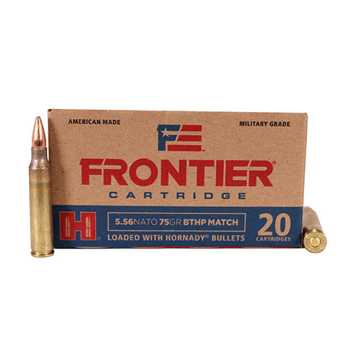 Frontier Cartridge  5.56 NATO 75gr Boat Tail Hollow Point Match 20Rnd Rifle Ammunition SH50476 Nexgen Outfitters
