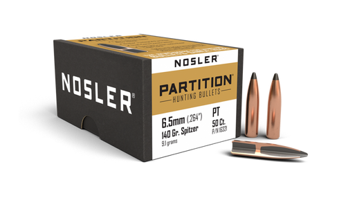 Nosler Partition 16321 6.5mm 140 gr Spitzer Bullets-50cnt Nexgen Outfitters