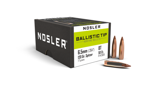 Nosler Ballistic Tip Hunting 26120 6.5mm 120 gr Spitzer Bullets-50cnt Nexgen Outfitters