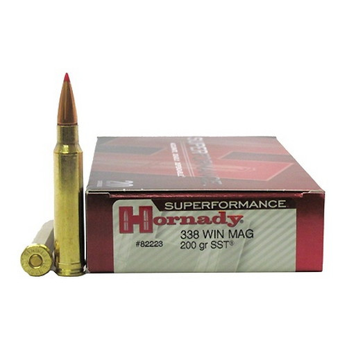 SH61124 Hornady Superperformance .338 Winchester Magnum 200gr SST 20Rnd Rifle Ammunition Nexgen Outfitters