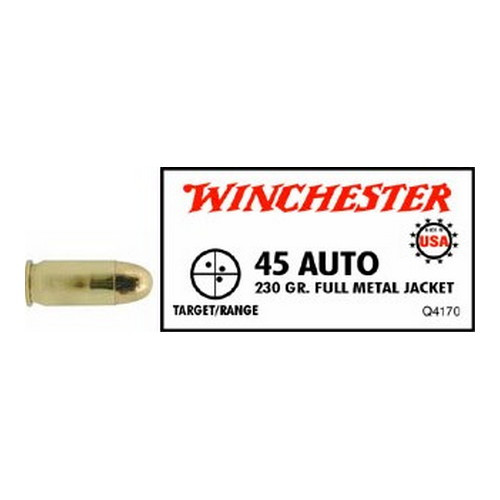 SH65465 Winchester USA 45 Automatic Colt Pistol (ACP) 230 gr FMJ Per 50 Nexgen Outfitters