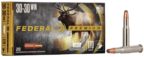 Federal Premium .30-30 Winchester 170gr Nosler Partition 20Rnd Rifle Ammunition Nexgen Outfitters