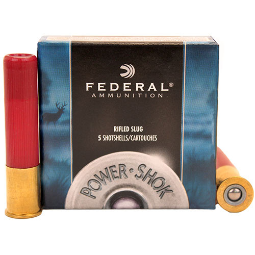 SH65644 Federal Power-Shok 410 Gauge 2.5" 1/4 oz Slug Shot 5 Box Nexgen Outfitters