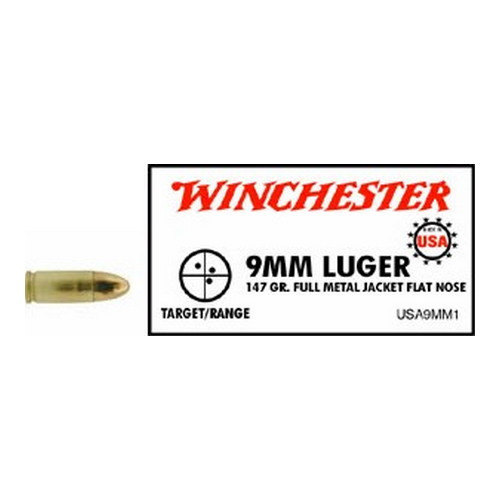 SH67780 Winchester USA 9mm Luger 147 gr FMJ Per 50 Nexgen Outfitters